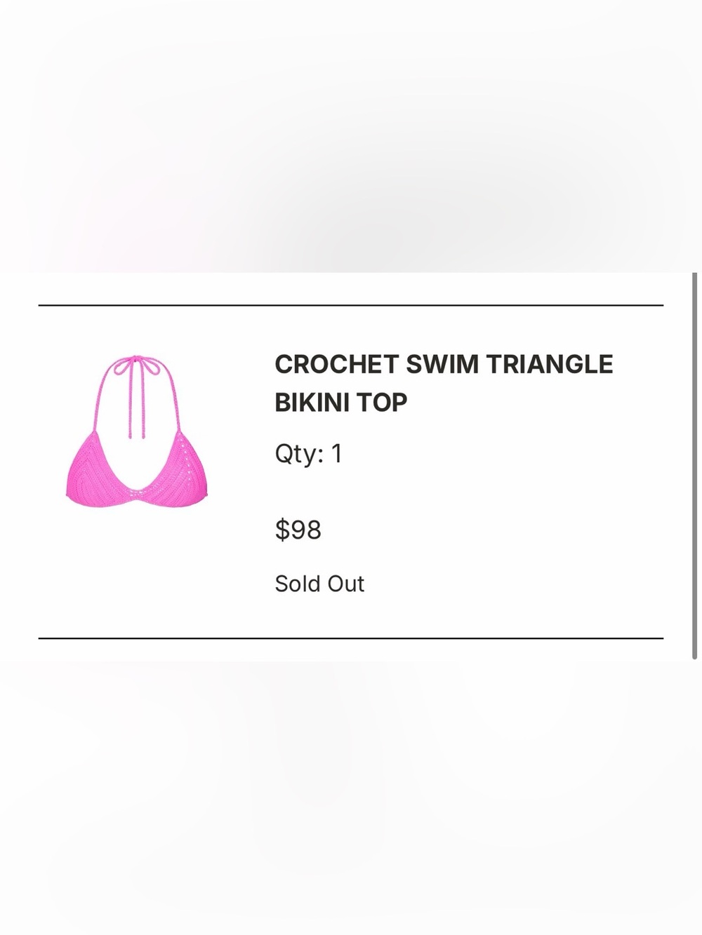 SKIMS Crochet Swim Triangle Bikini Top - Pink